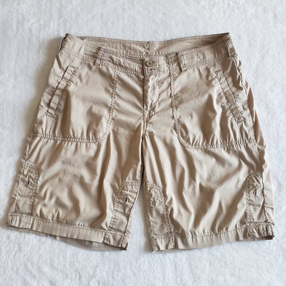 KOPPEN Slash Pocket Walking/Hiking Womens Rolltab Outdoor Tan Shorts SZ 8 - Picture 4 of 16